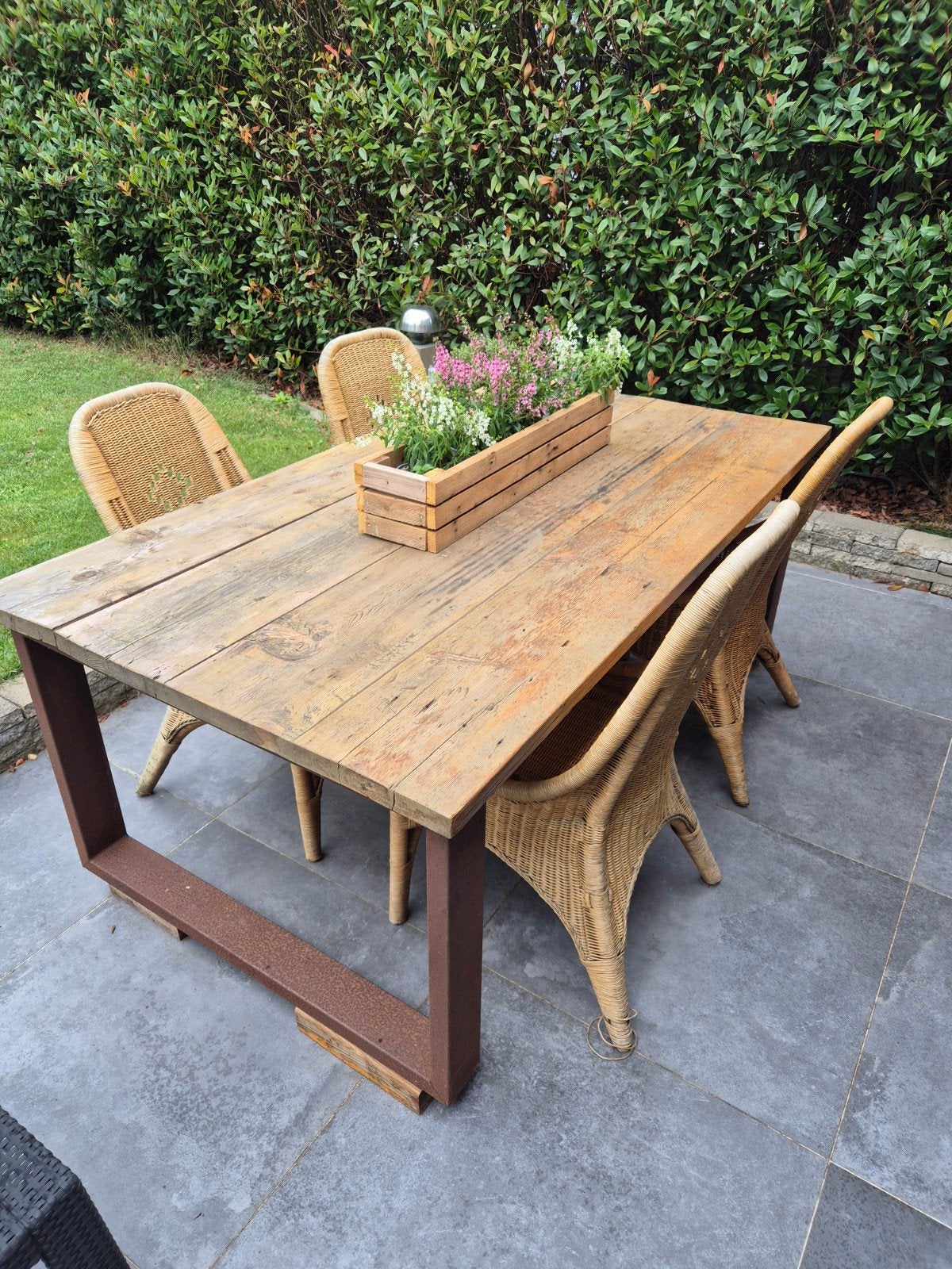 4 rotan stoelen, Ophalen of Verzenden, Gebruikt, Hout
