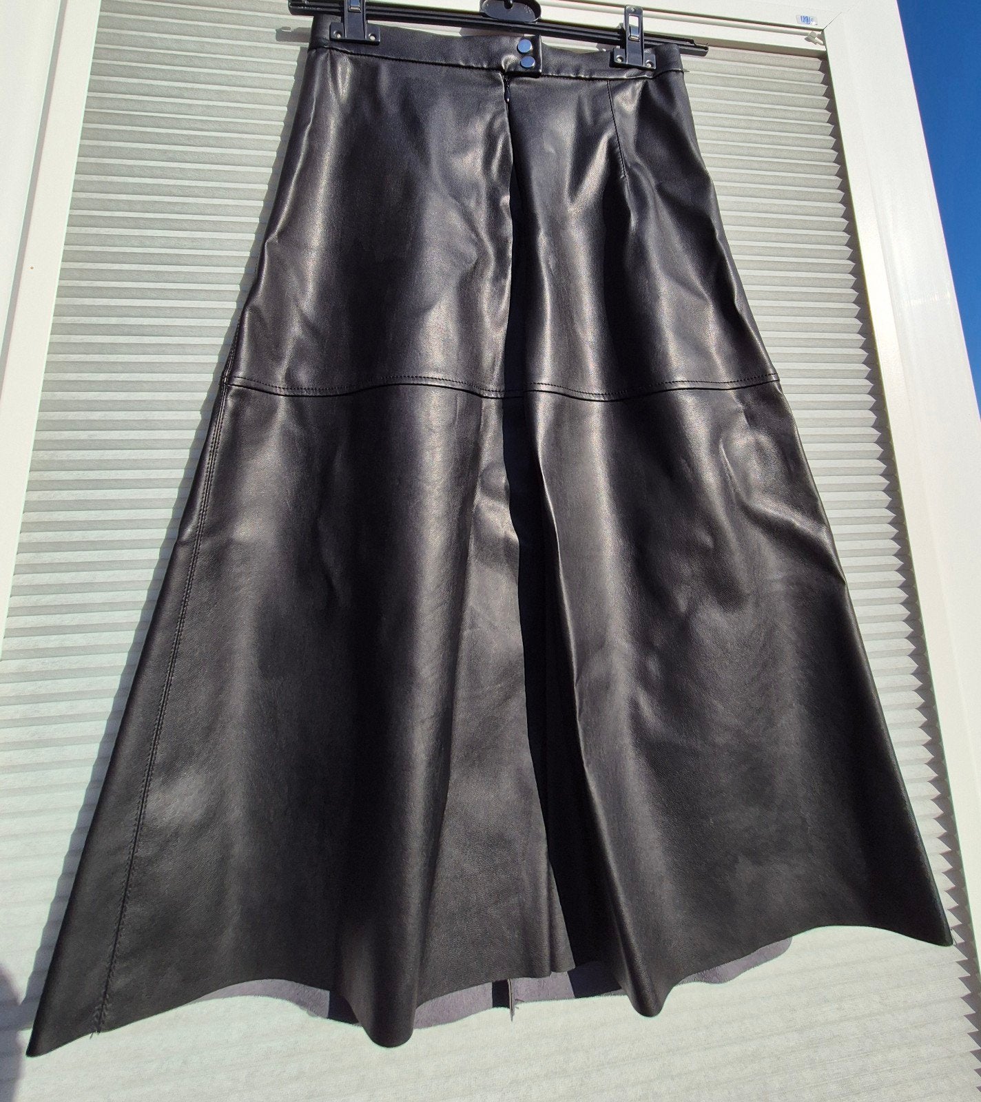 Zwart "leren" rok, Maat 38/40 (M), H&M, Zwart, Ophalen of Verzenden