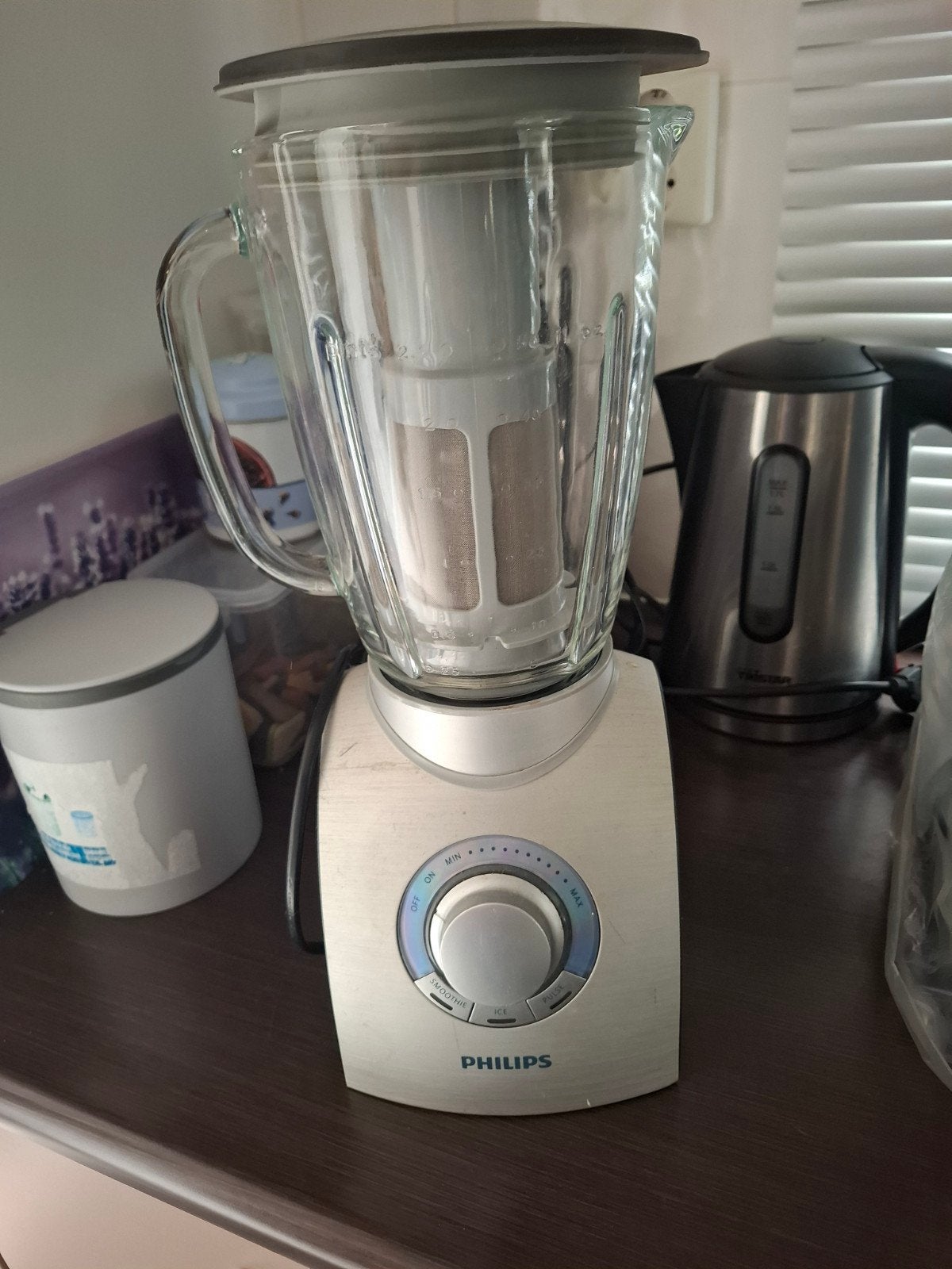 Philips Blender rvs - Krachtige Keukenhulp, Ophalen of Verzenden, Zo goed als nieuw, Blender