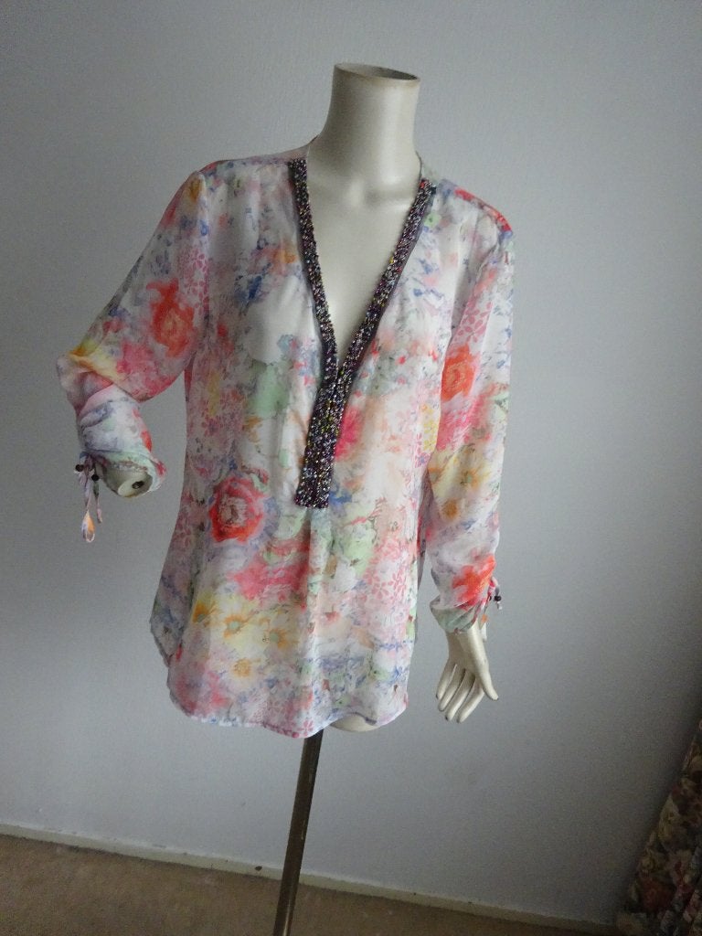Elvira tuniek-blouse mt 42, Overige kleuren, Maat 42/44 (L), Ophalen of Verzenden, Zo goed als nieuw