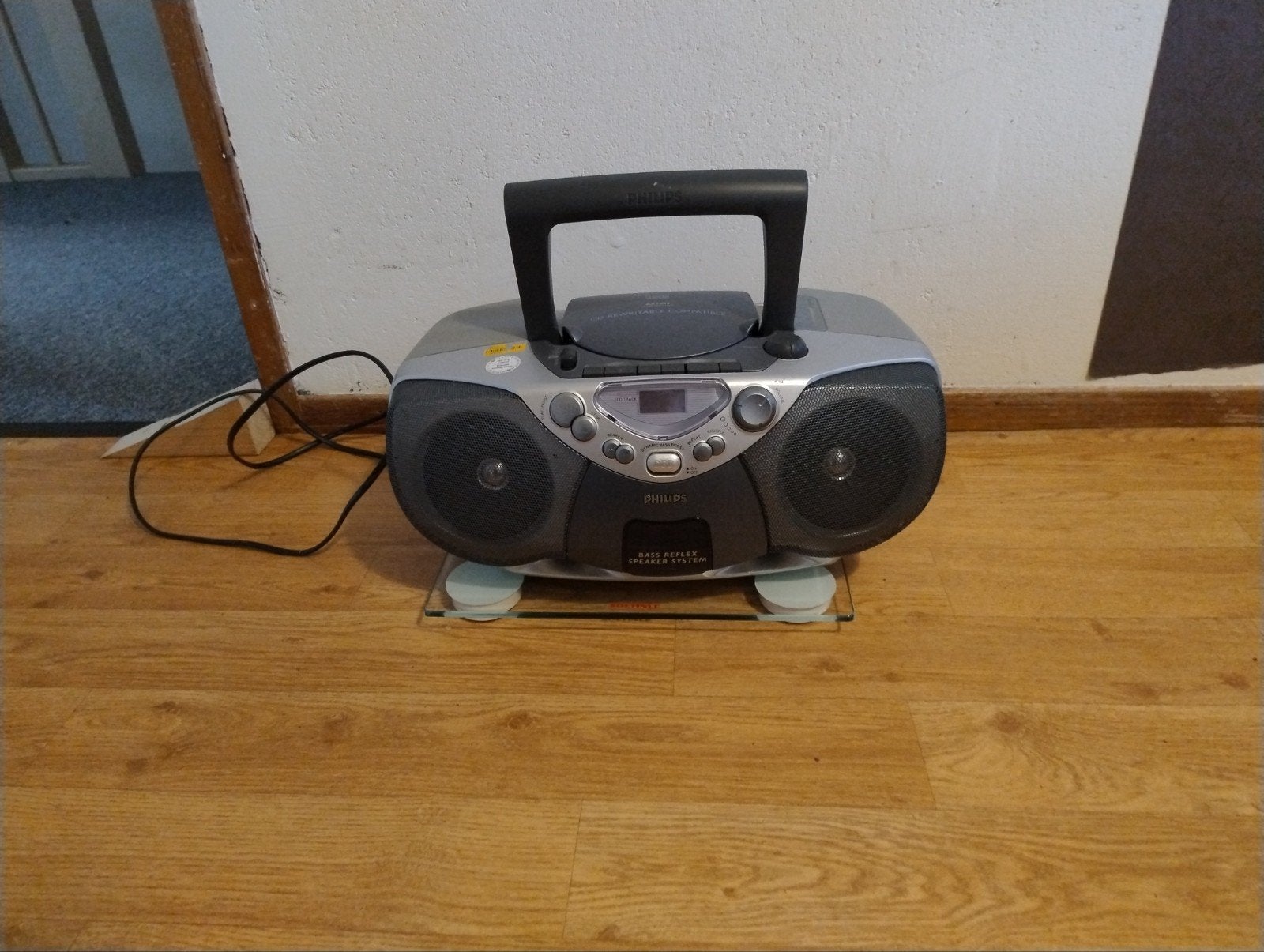 Philips Radio Cassette CD Speler Jaren '90 - Goed Geluid, Ophalen of Verzenden, Gebruikt, Radio, Met cd-speler
