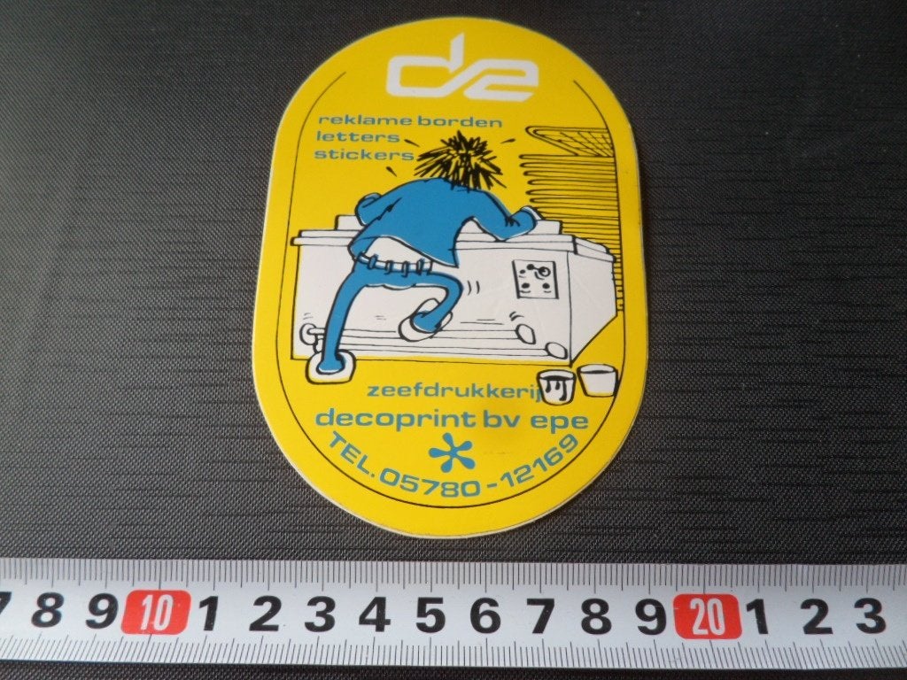 sticker Epe zeefdrukkerij DECOPRINT bv  05780-12169, Ophalen of Verzenden, Zo goed als nieuw