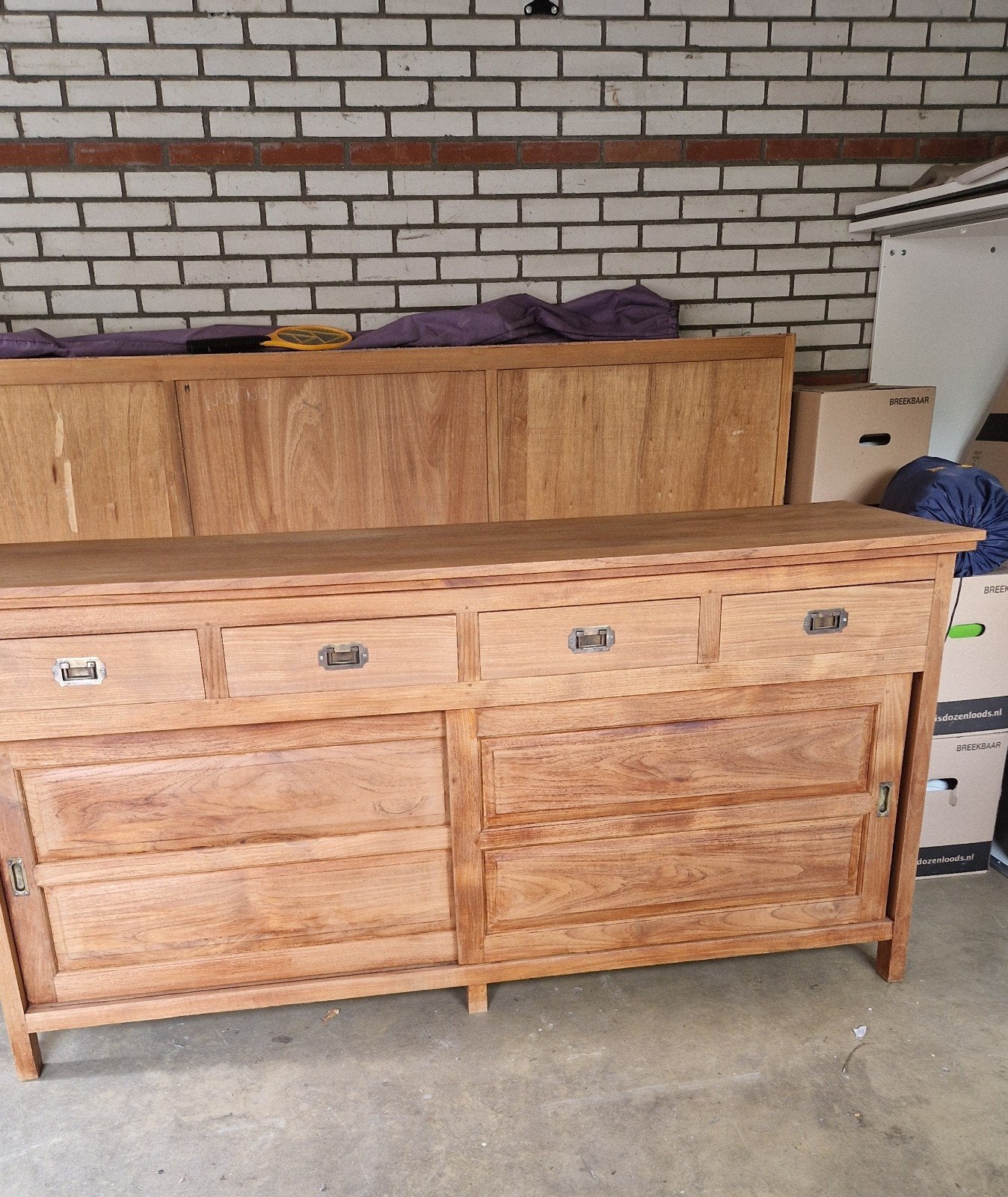 dressoir kast teak, Huis en Inrichting, Ophalen, 50 tot 75 cm, 200 cm of meer