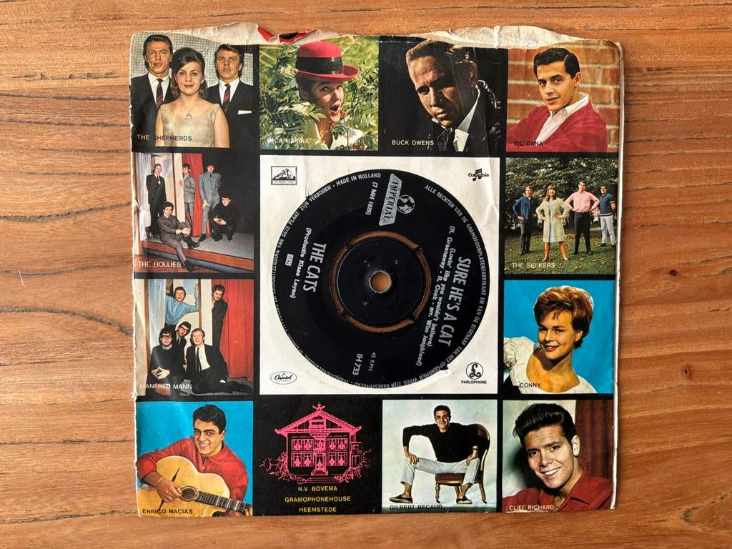 The Cats - Sure He's A Cat / Without Your Love vinyl single, Cd's en Dvd's, Vinyl Singles, Gebruikt, 7 inch, Single, Ophalen of Verzenden