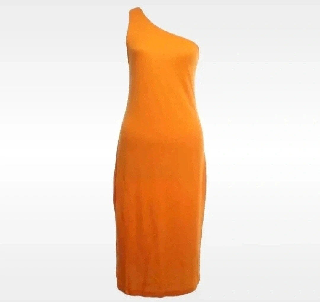 Arket  Oranje Off Shoulder Maxi Dress Maat S NIEUW, Maat 38/40 (M), Verzenden, Nieuw, Oranje