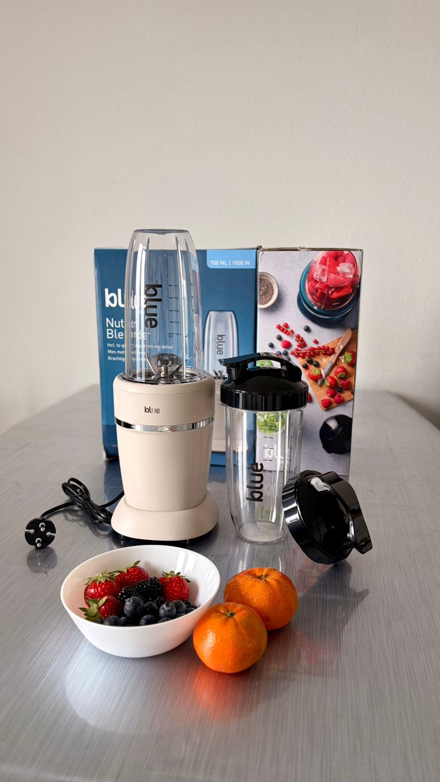Blue Home Nutri blender beige, Witgoed en Apparatuur, Blenders, Nieuw, Blender, Ophalen of Verzenden