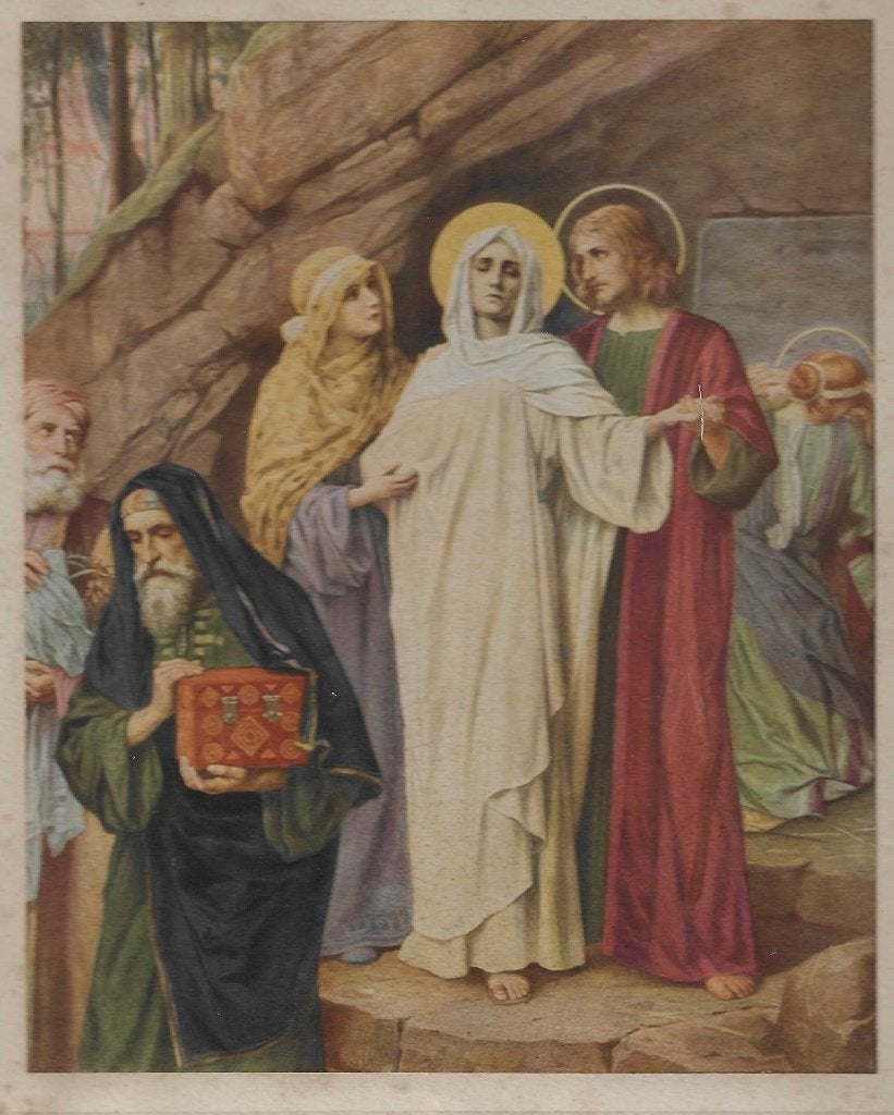 Afbeelding Retour du sépulcre /Terugkeer van het graf Jansse, 18 cm, Religie, Ophalen of Verzenden, Blanco verso