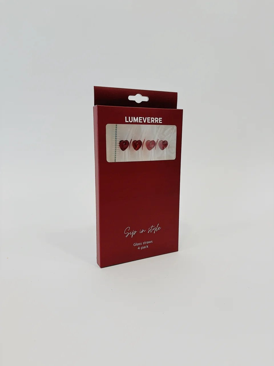 SET VAN 4 GLAZEN RIETJES - HARTJES | LUMEVERRE (NIEUW), -, -, Nieuw, Ophalen of Verzenden