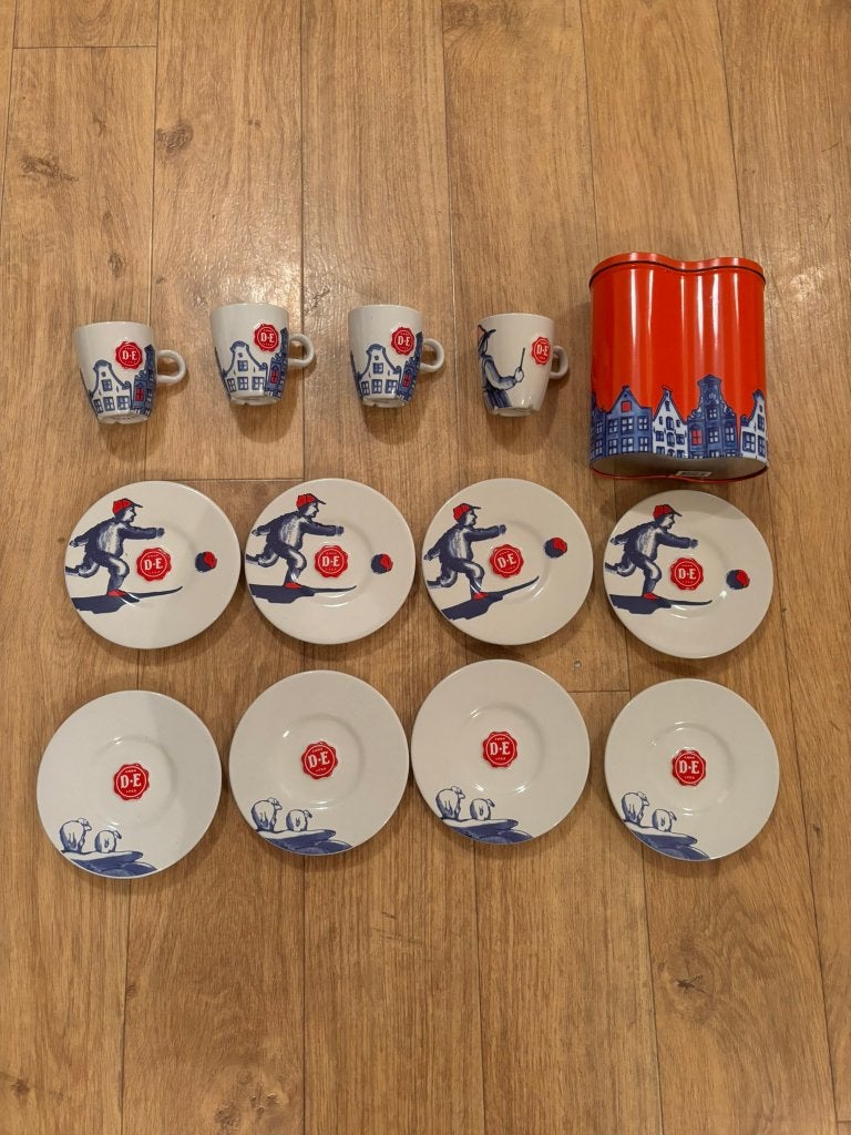 Douwe egberts servies set hollandsche waaren royal raja!!!, Overige merken, Ophalen of Verzenden, Zo goed als nieuw, Overige stijlen