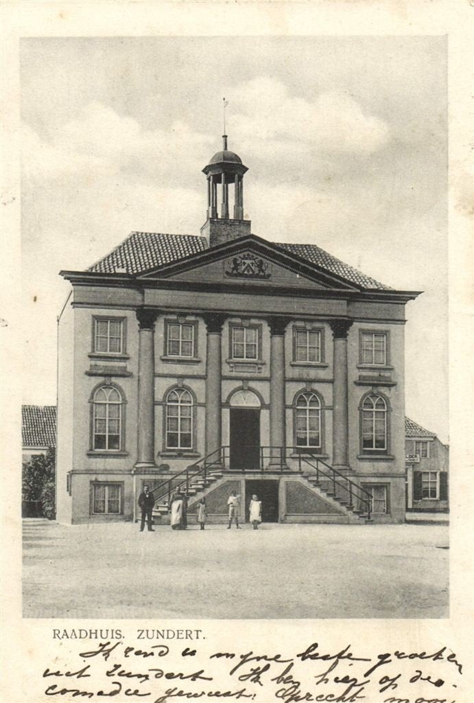 Raadhuis. - Zundert. - 1905 gelopen, Verzamelen, Verzenden, Voor 1920, Gelopen, Noord-Brabant
