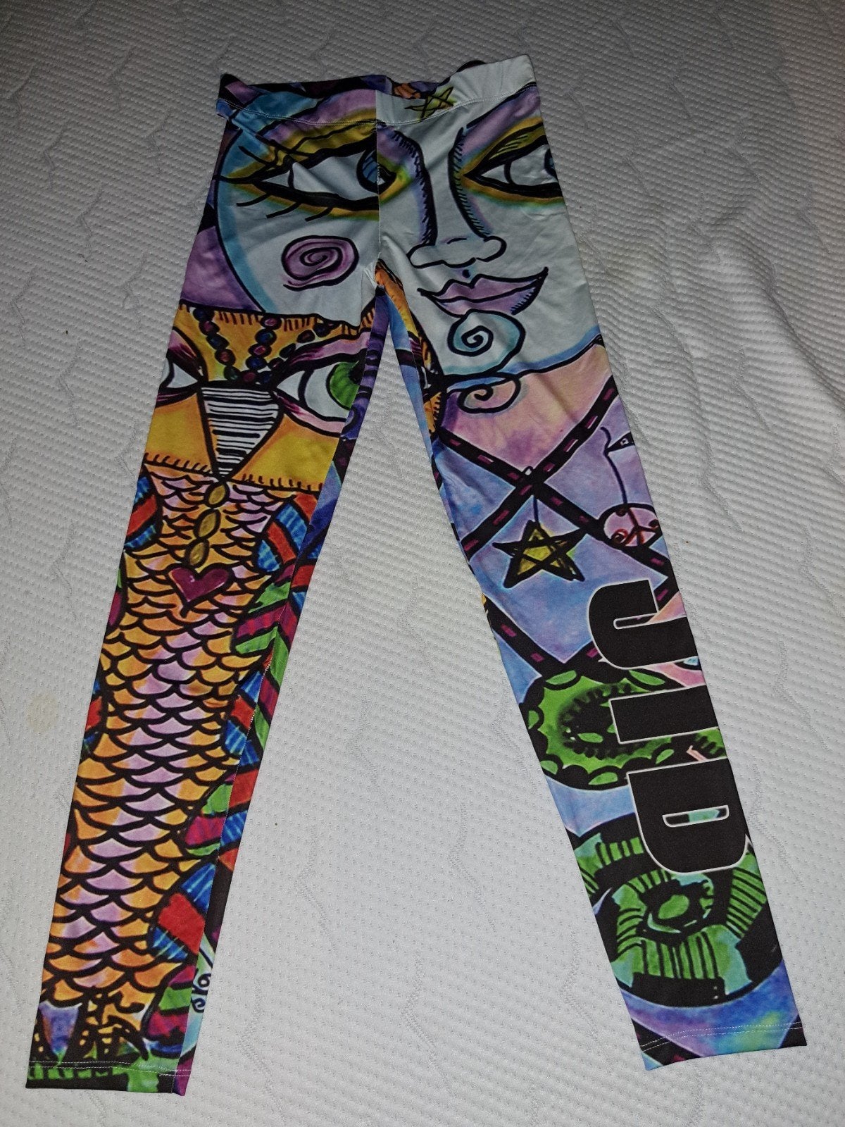 nieuwe legging met coole print, Legging, Meerkleurig, Nieuw, Maat 40/42 (M)
