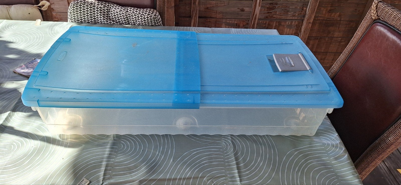 Ideale verrijdbare opbergboxsen van curver., Ophalen, Eenpersoons, Blauw, Overige typen