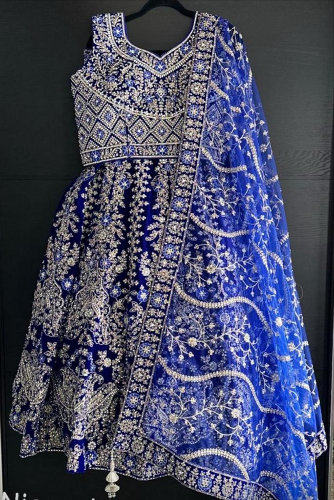 Prachtige Ghagra Choli Maat 40, Maat 38/40 (M), Blauw, Nieuw, Ophalen of Verzenden