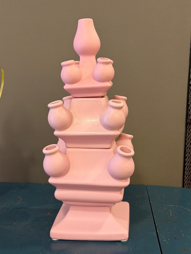 Tulpenvaas, Huis en Inrichting, Ophalen, Zo goed als nieuw, 40 cm, Roze
