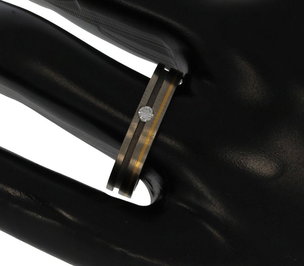Diamant solitair nieuwe dames ring briljant edelstaal unisex, Voordeelsieraden, Zo goed als nieuw, 17 tot 18, Met edelsteen