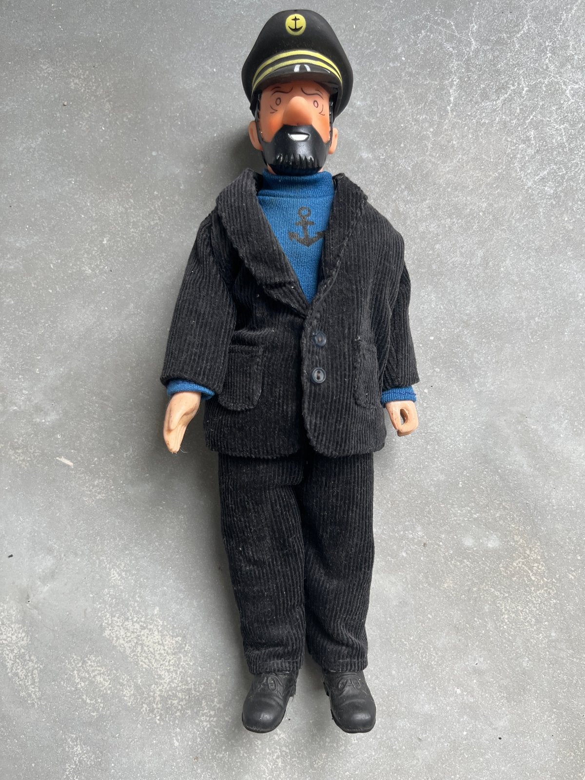 Vintage Kapitein Haddock pop - Kuifje, Ophalen of Verzenden, Gebruikt, Pop