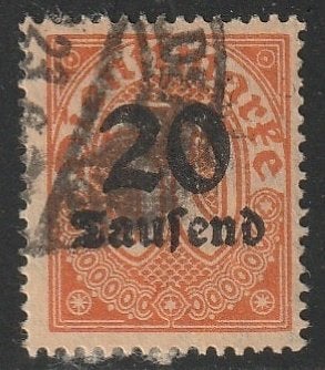 Rijk 1923 90 Dienst 20Tausend op 30p, Gest, Postzegels en Munten, Postzegels | Europa | Duitsland, Ophalen of Verzenden, Overige periodes