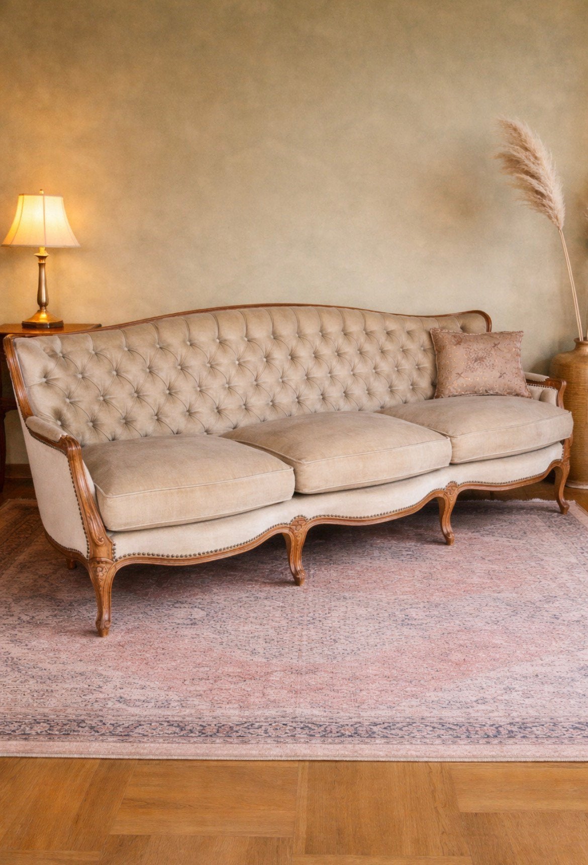 Barok bank fauteuils vintage donskussens mohair velours, Antiek en Kunst, Antiek | Meubels | Stoelen en Banken, Ophalen