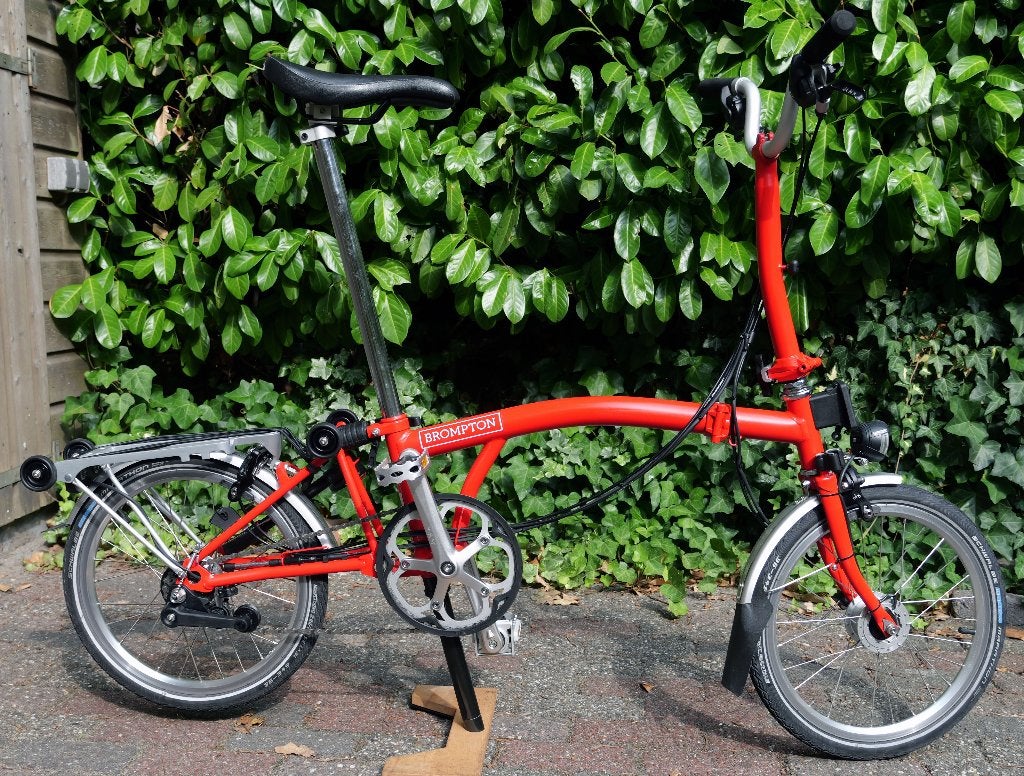 Brompton vouwfiets met 6 versnellingen, Fietsen en Brommers, Ophalen, Brompton, Velgrem, 16 tot 18 inch