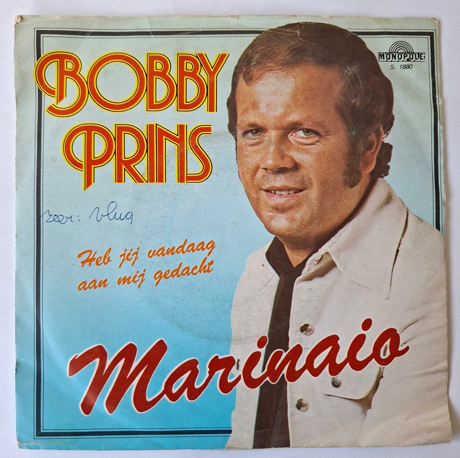 Bobby Prins      Marinaio, Cd's en Dvd's, Vinyl Singles, Ophalen of Verzenden, Gebruikt, Pop