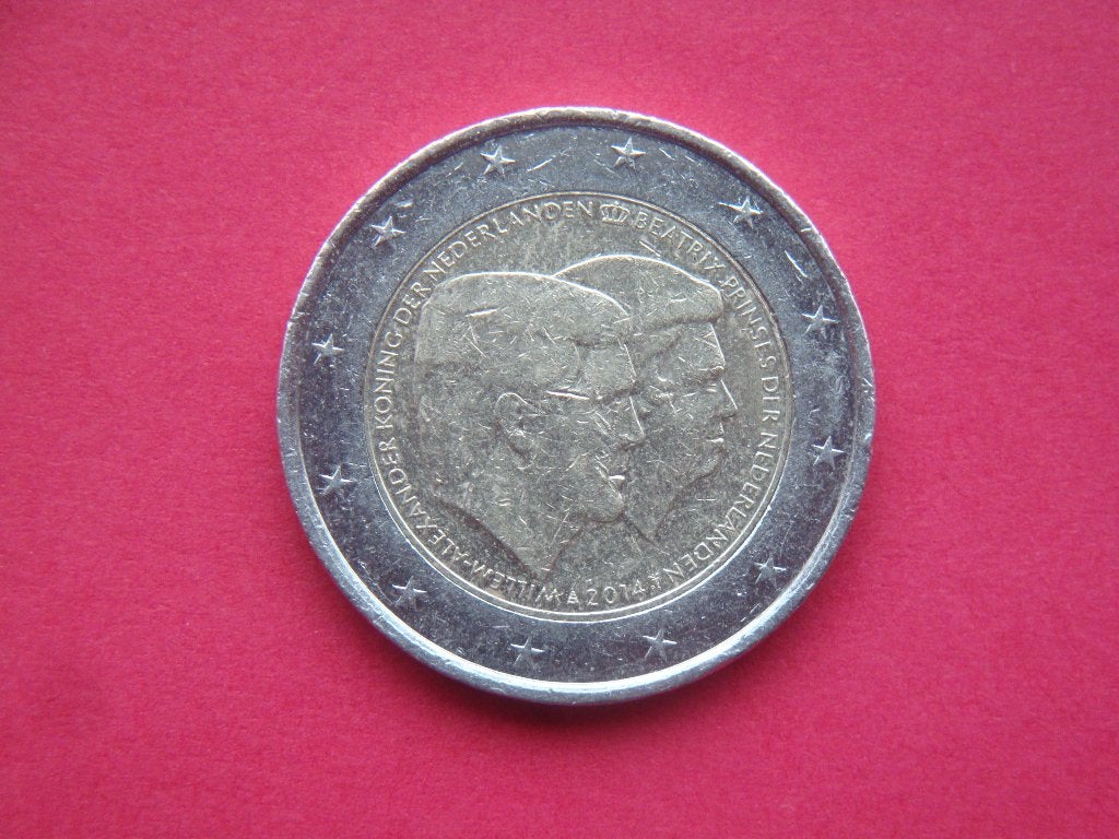 Nederland 2 Euromunt dubbelportret Willem - Beatrix 2014., Verzenden, Koningin Beatrix, Euro's, Losse munt