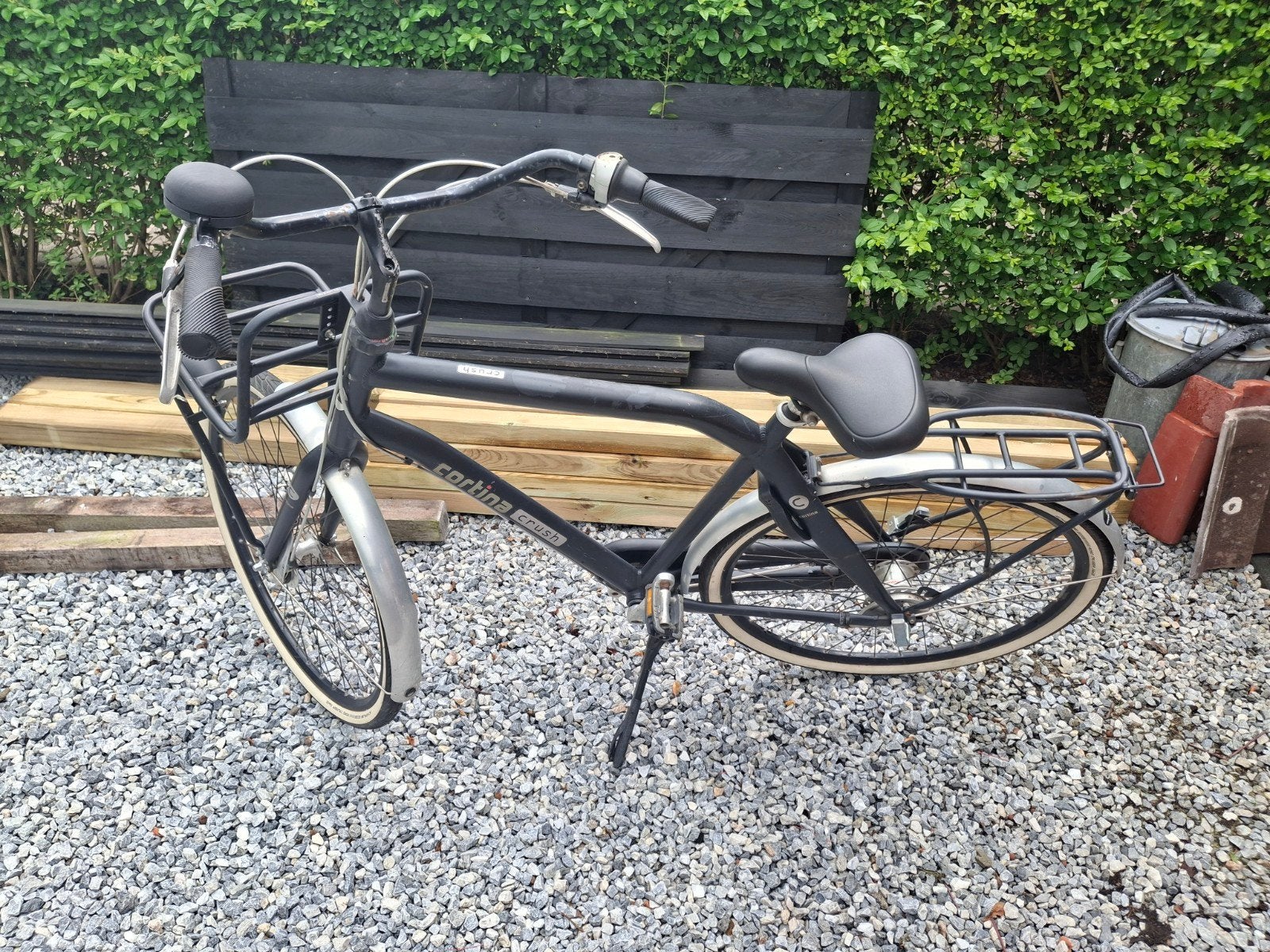 Cortina Crush Transportfiets - Zwart, Fietsen en Brommers, Fietsen | Dames | Damesfietsen, Terugtraprem, Ophalen, Overige merken