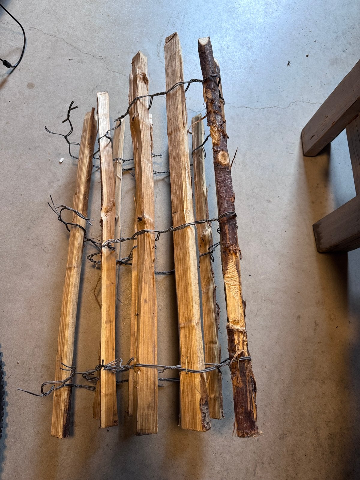 Gratis stuk schapenhek, Tuin en Terras, Ophalen, Zo goed als nieuw, Hout, Tuinhek