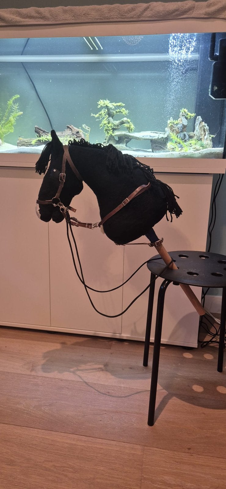 Zwarte hobby horse, Ophalen of Verzenden, Zo goed als nieuw