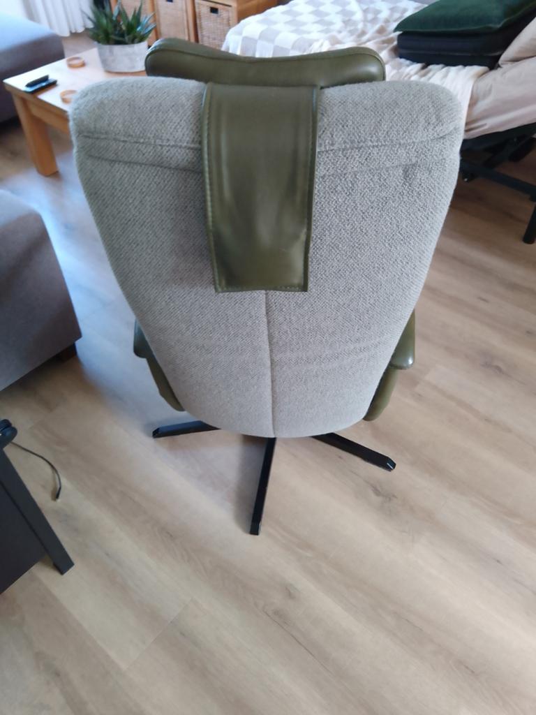 Comfortabele draaibare fauteuil in groen, Gebruikt, Overige kleuren, Modern comfort, Ophalen of Verzenden