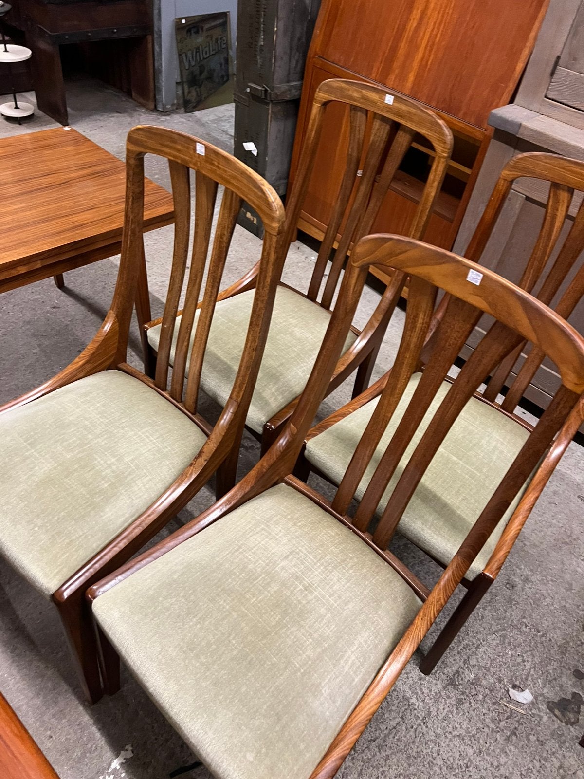 Vintage eetkamerstoelen set van 4, Ophalen