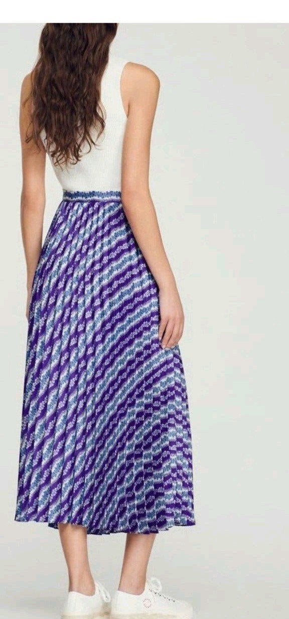 Sandro plisse rok maat als nieuw 34/36 € 229, Zwart, Ophalen of Verzenden, Zo goed als nieuw, Maat 34 (XS) of kleiner