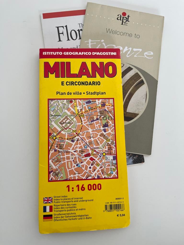 Milaan Stadsplattegrond Milano- Istituto Geografico, Boeken, Atlassen en Landkaarten, 2000 tot heden, Italië, Ophalen of Verzenden