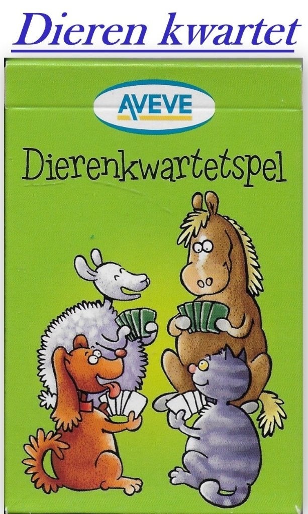 kw - 11 - Aveve Dieren kwartet spel ( 2 ), Ophalen of Verzenden, Zo goed als nieuw, Kwartet(ten)