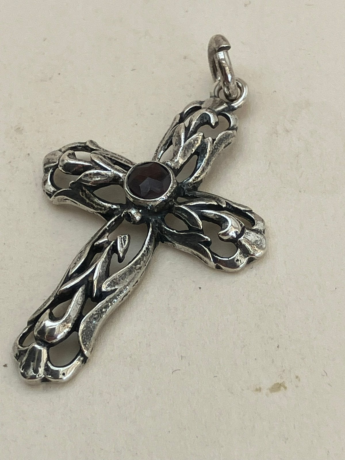 Fraai zilveren kruisje, Ophalen of Verzenden, Zo goed als nieuw, Zilver, Kruis of Symbool