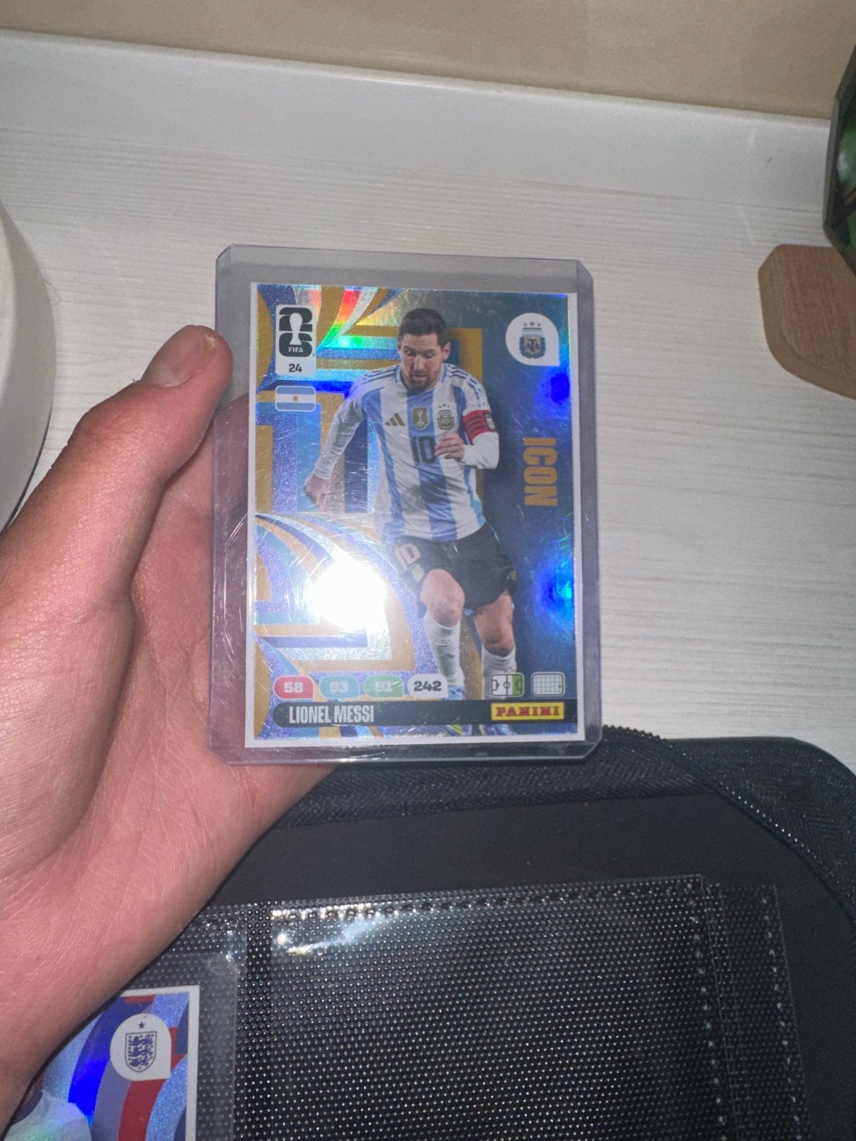 Lionel Messi Holo FIFA 24 Panini Spelerskaart, Ophalen of Verzenden, Zo goed als nieuw, Buitenlandse clubs, Spelerskaart