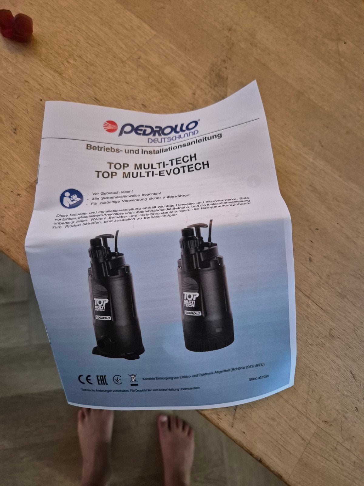 Pedrollo TOP MULTI-EVOTECH Dompelpomp, Tuin en Terras, Ophalen of Verzenden, Gebruikt, Elektrisch, Dompelpomp