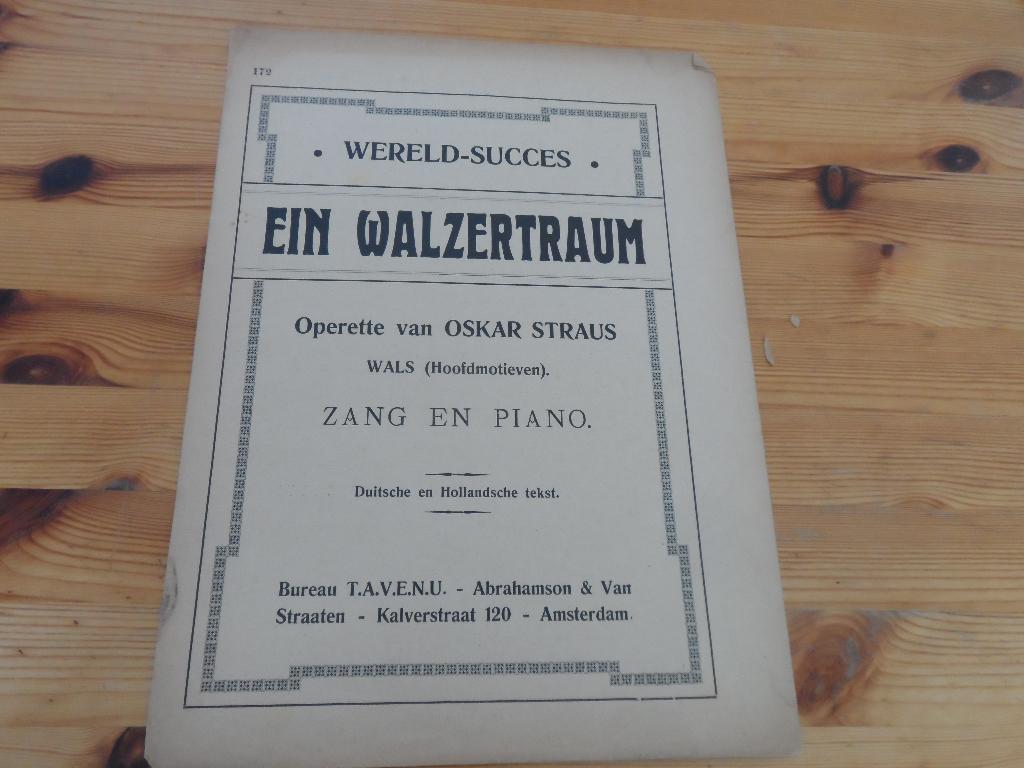 Strauss walsen - bureau tavenu, Gebruikt, Ophalen of Verzenden, Artiest of Componist, Piano