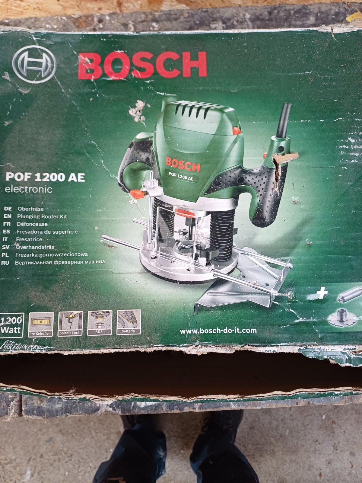 Bosch POF 1200 AE Bovenfrees - Gebruikt in goede staatl, Ophalen, Gebruikt, Bovenfrees, Bosch