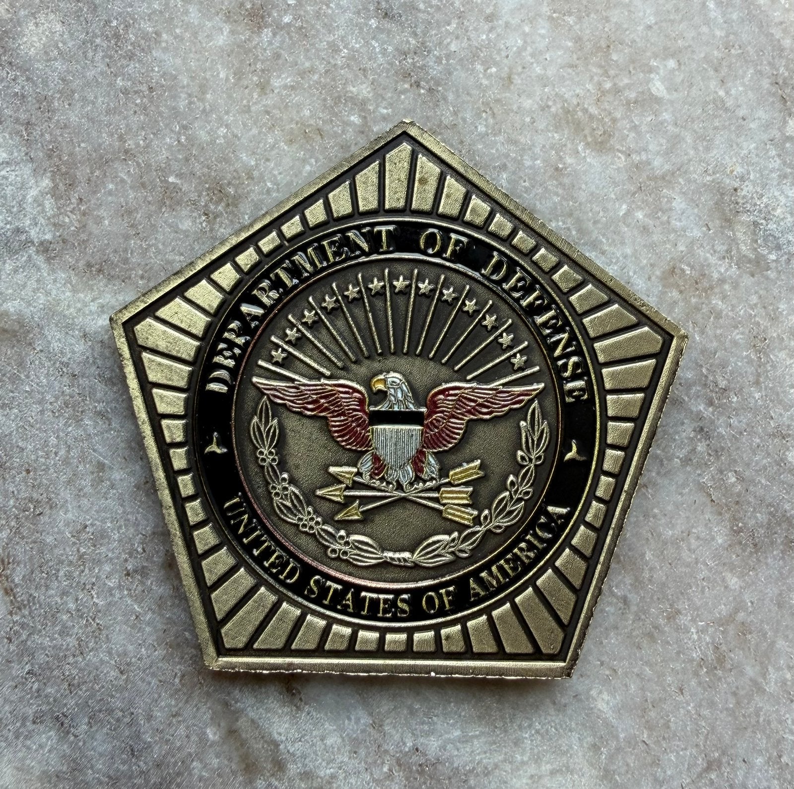 US Department of Defense coin, Ophalen of Verzenden, Landmacht, Amerika, Embleem of Badge