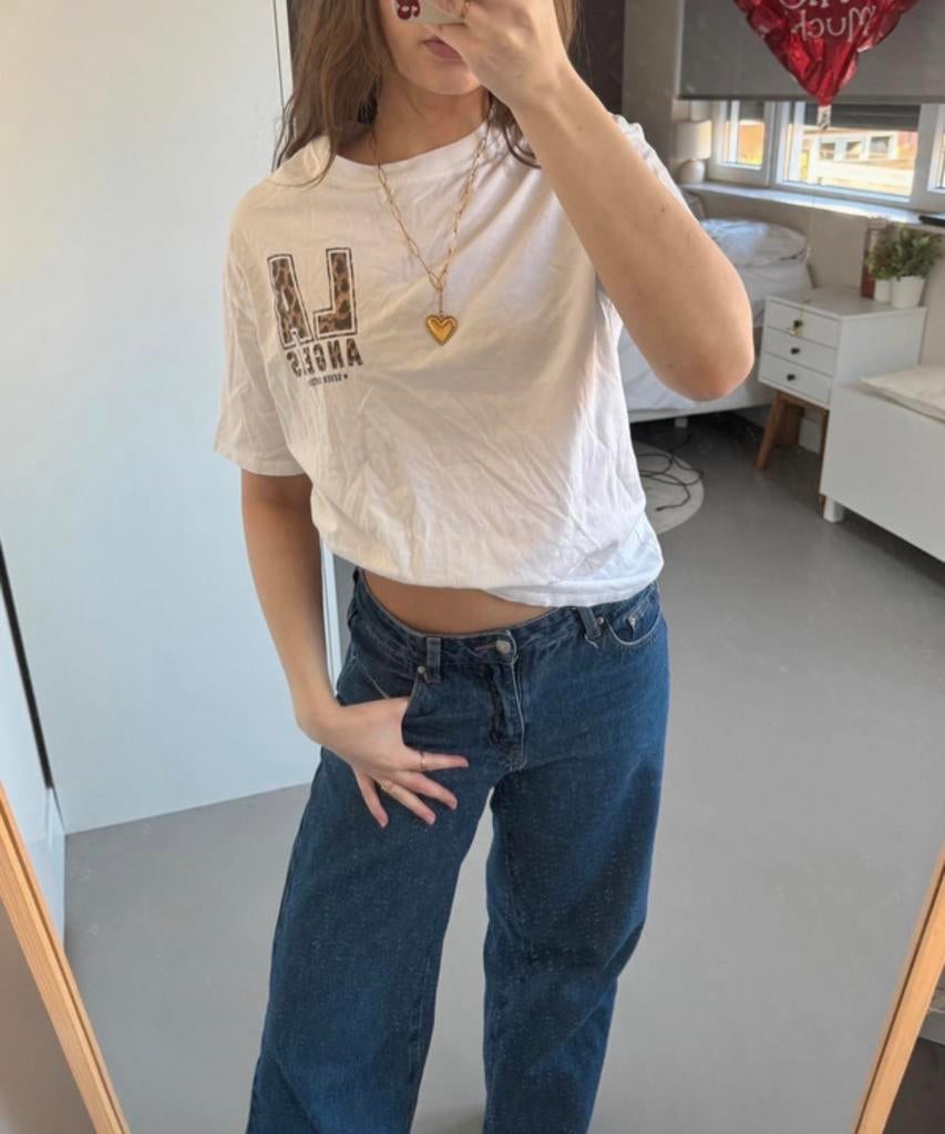 LA Sisters T-shirt, Maat 38/40 (M), Wit, Ophalen of Verzenden, Zo goed als nieuw