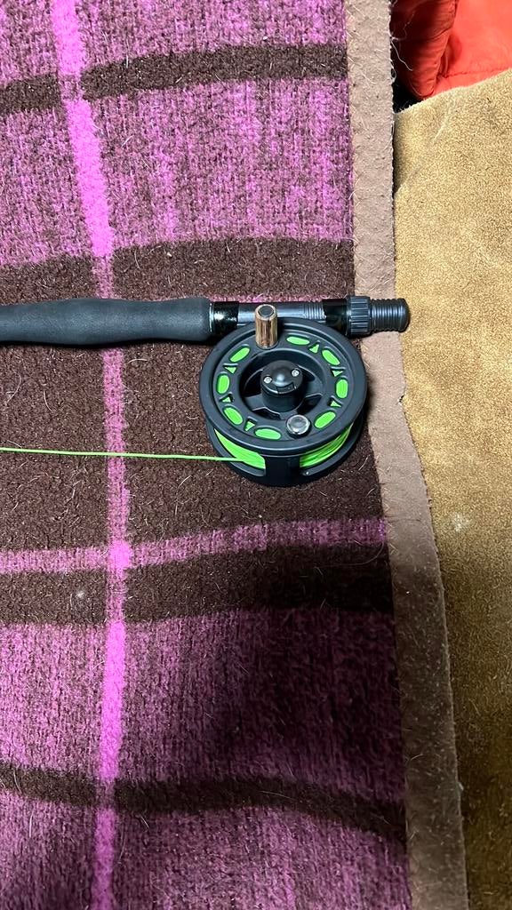 Vliegvis hengel met drie molens, Watersport en Boten, Ophalen, Zo goed als nieuw, Complete set
