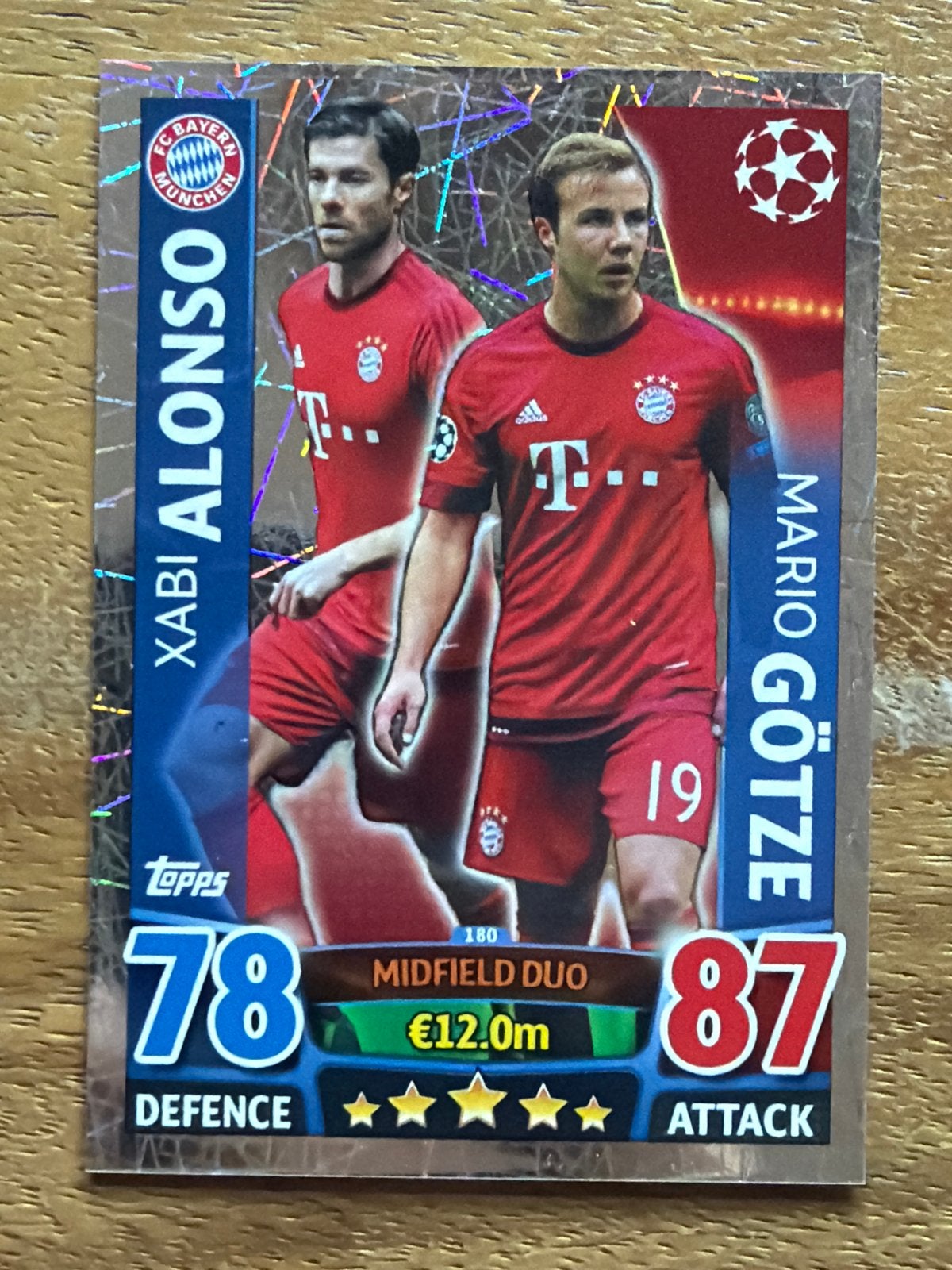 Topps Match Attax Xabi Alonso & Mario Götze kaart, Verzamelen, Ophalen of Verzenden, Zo goed als nieuw, Buitenlandse clubs, Spelerskaart
