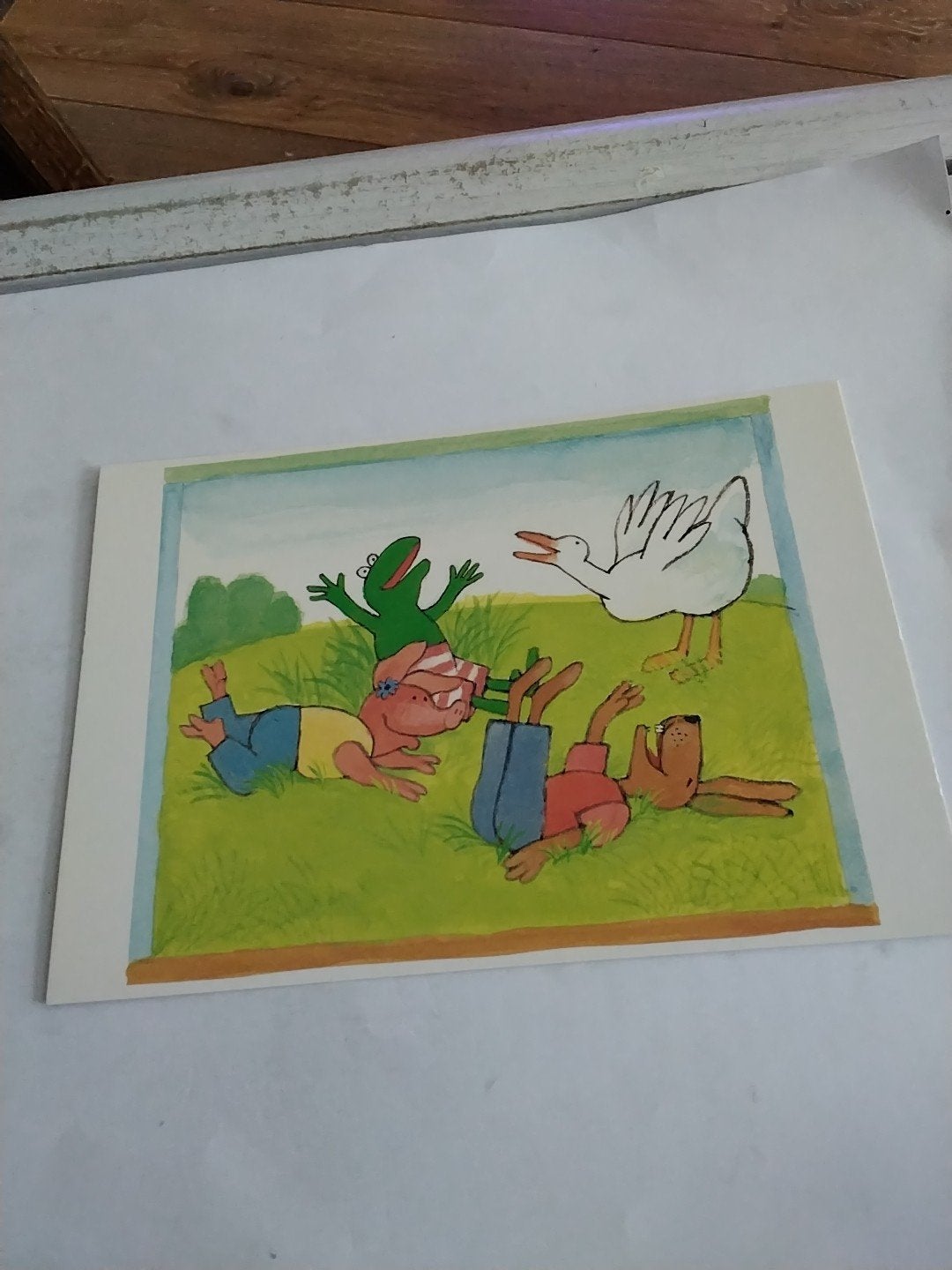 Max Velthuijs Prentenboek Ansichtkaart Kikker en Vriendjes, Verzamelen, Ophalen of Verzenden