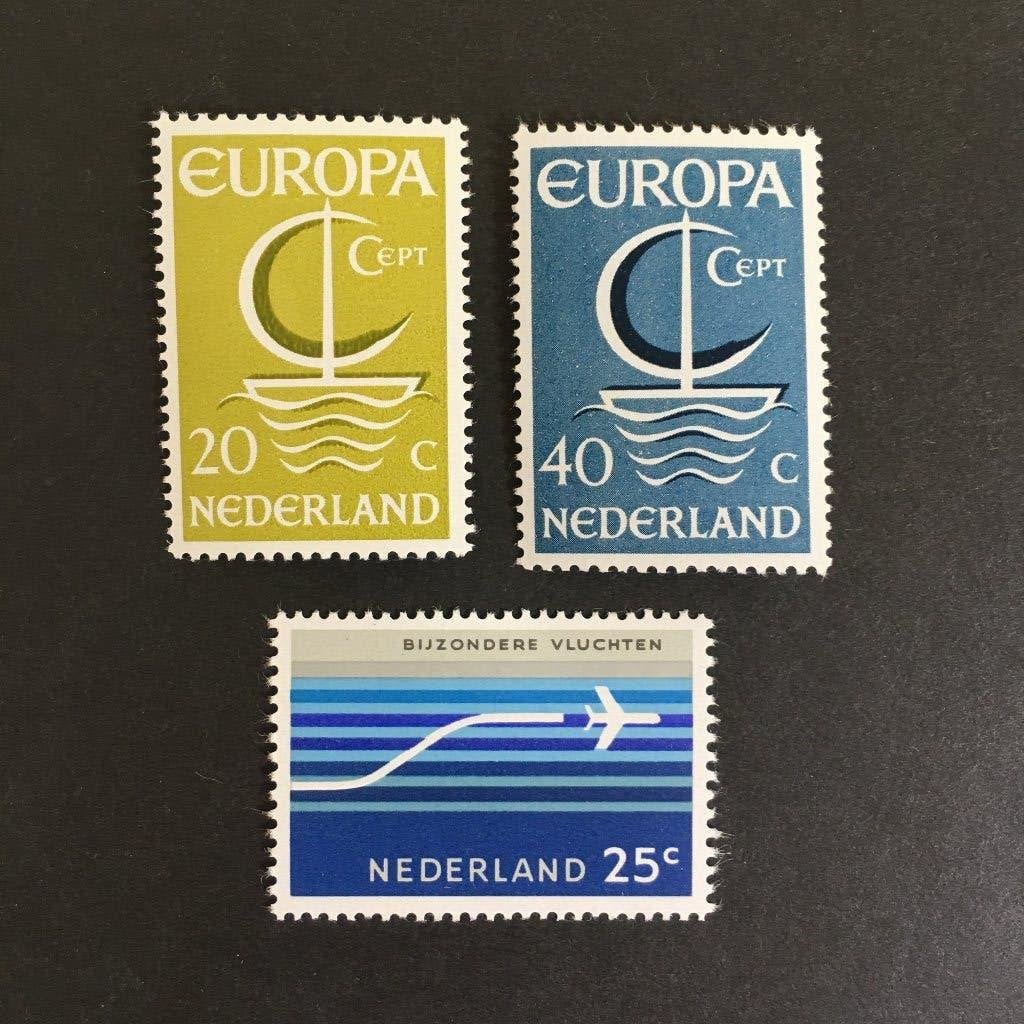 i48-868pf Nederland 1966 - NVPH 868, 869 en LP15 - postfris, Ophalen of Verzenden, Na 1940, Postfris