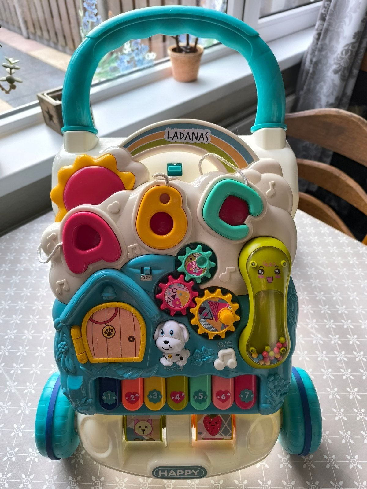3-in-1 loopwagen Ladanas in top conditie met licht en muziek, Kinderen en Baby's, Ophalen, Zo goed als nieuw, 6 maanden tot 2 jaar