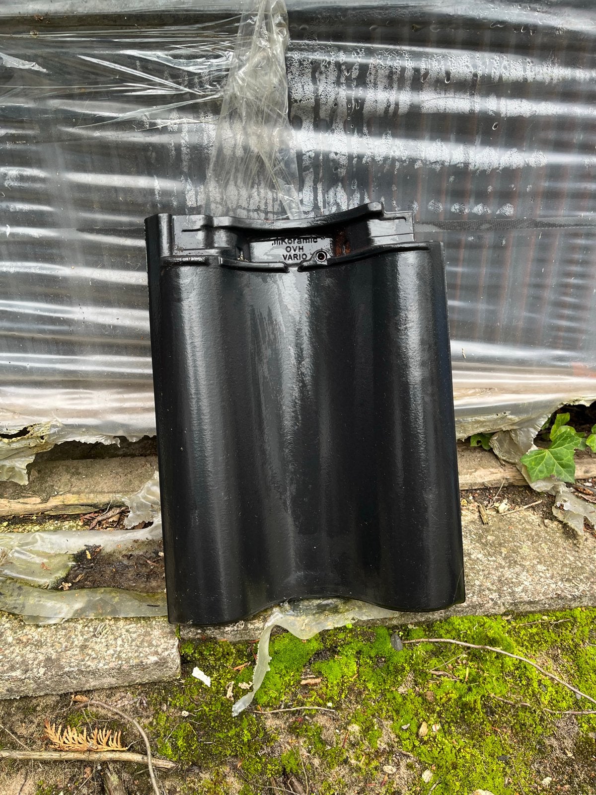 Koramic OVH Vario dakpan - matzwart verglaasd 200 st. Nieuw, Ophalen, 10 tot 15 m², Steen of Klei, Zwart