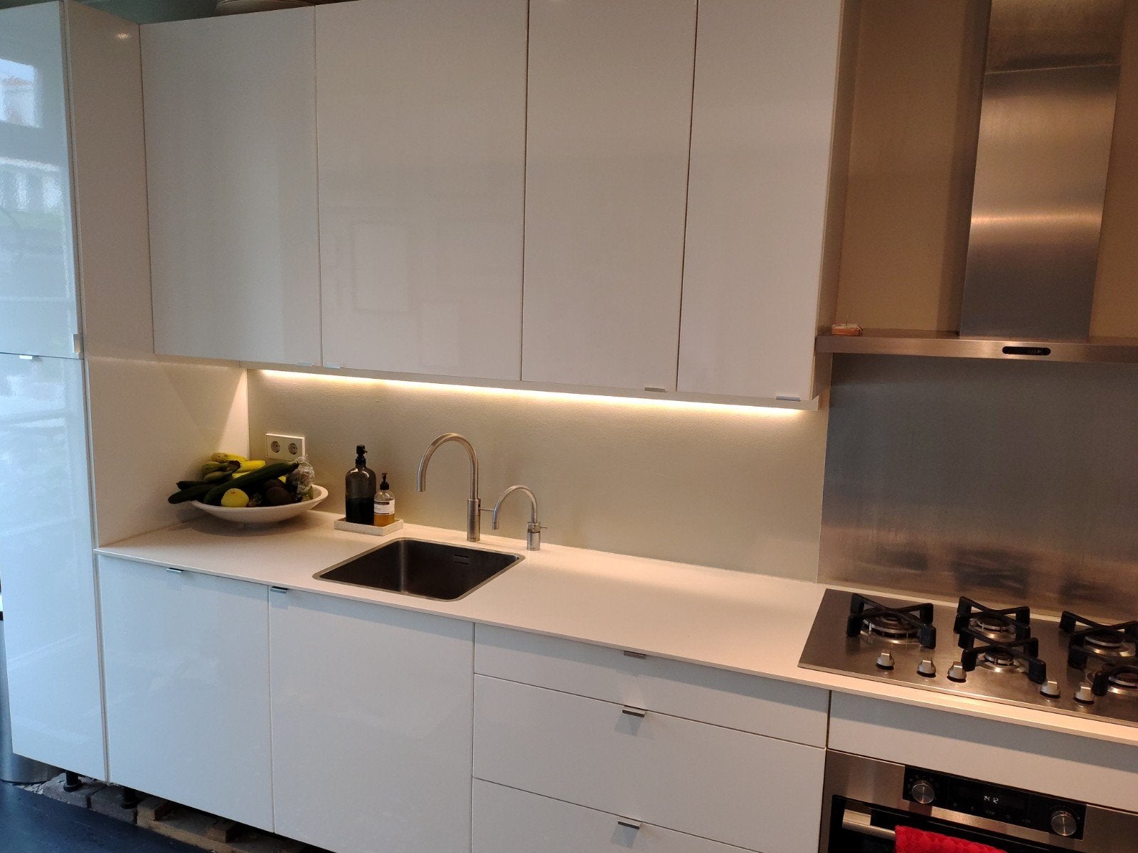 Ikea Faktum Keuken, hoogglans wit, 340 cm breed., Ophalen, Wit