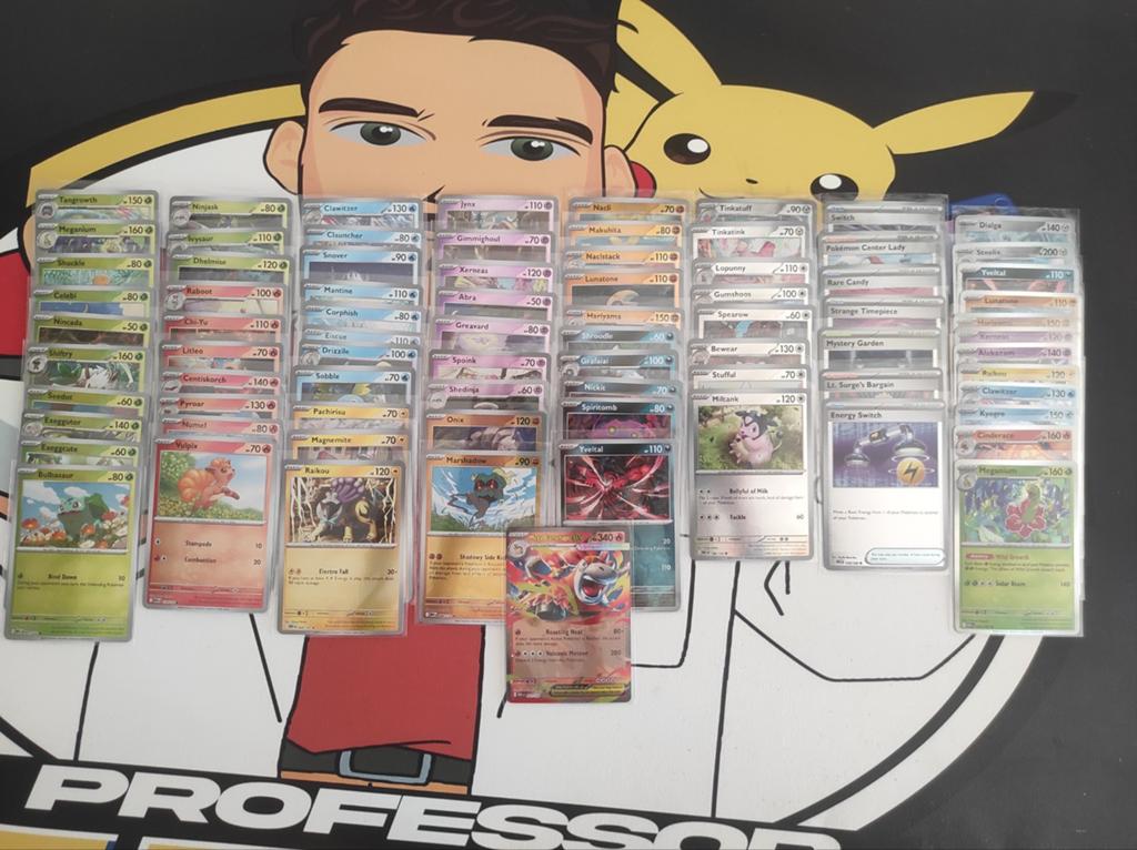 Pokemon Bundel Mega Evolution 80 Unieke Kaarten, Ophalen of Verzenden, Zo goed als nieuw, Meerdere kaarten