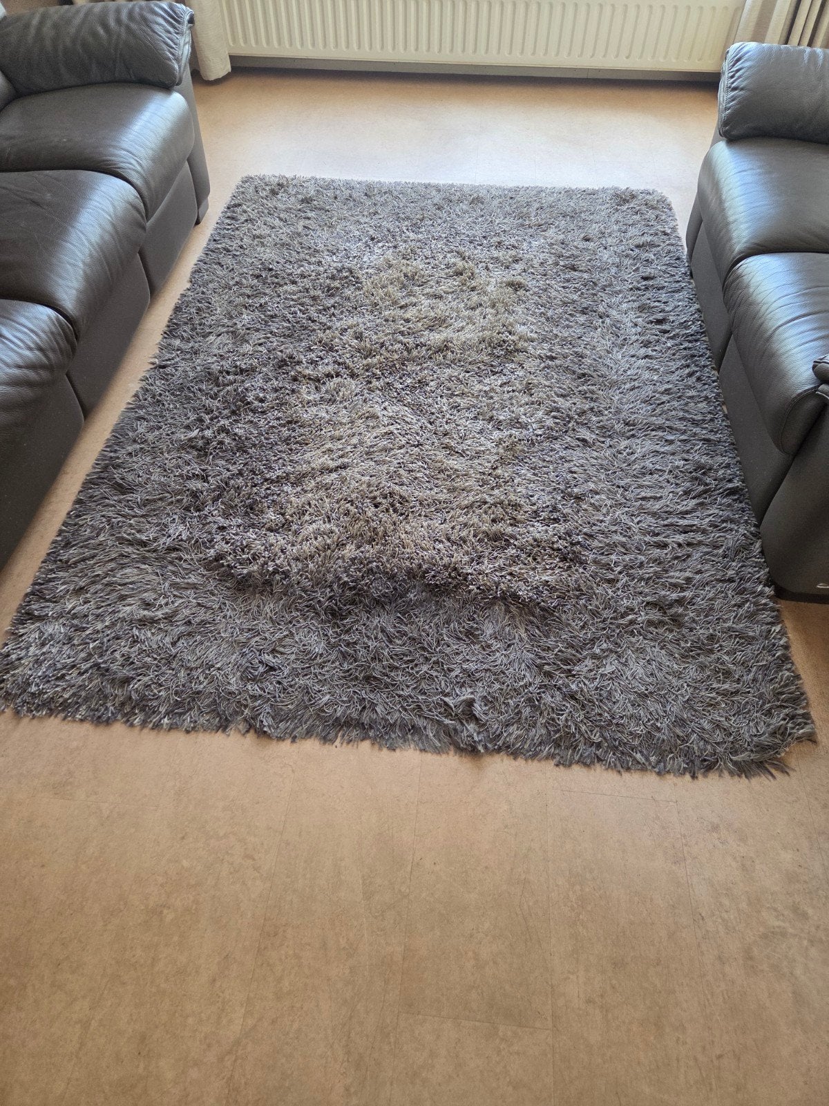 Grijs vloerkleed - Hoogpolig en comfortabel, Ophalen, 150 tot 200 cm, 200 cm of meer, Grijs