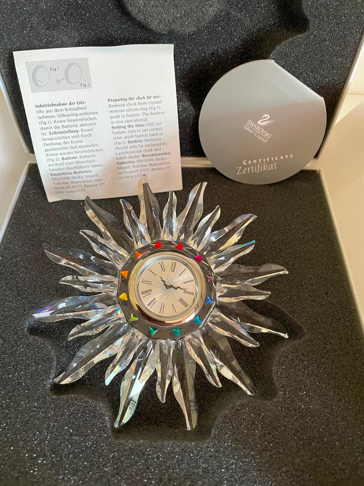 Swarovski Zonnestraal Klok Solaris, Ophalen of Verzenden, Zo goed als nieuw, Huisaccessoire